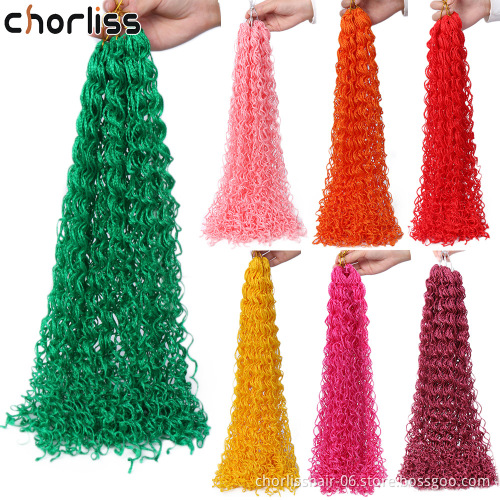 Wholesale Colorful Brown Micro Box Braids ZIZI 50g 28" Curly Crochet Braids Synthetic Hair Extensions Hair For Russian Women